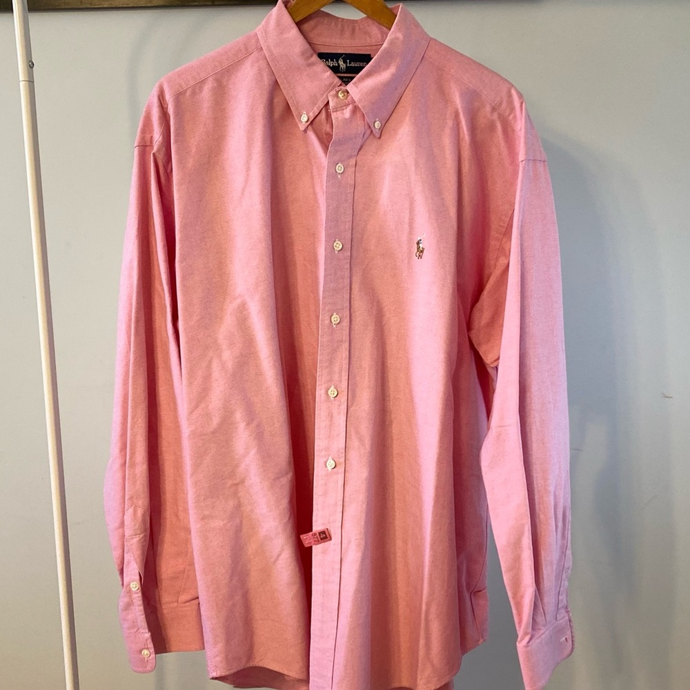 Ralph Lauren pink button down, XL, Blake